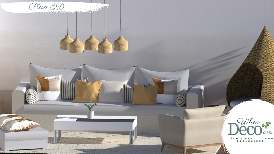 LES DUNES DU DESERT - Propositions de décoration pour un salon familial pour créer un cocon lumineux à Paris 3 (75)