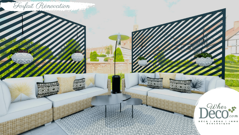 SO CHIC - Création d'une terrasse ombragée et carrelée à Noisy-le-Grand (93)